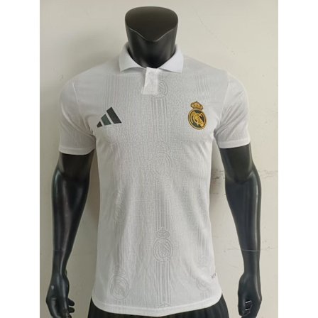 Real Madrid CF Hvid Fodbold POLO T-shirt S-2XL