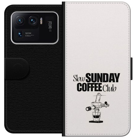 Yhteensopiva Lompakkokotelo Xiaomi Mi 11 Ultra Rauhallinen sunnuntai hidas kahvi ja pehmeät hetket