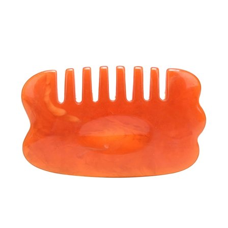 Luonnollinen Guasha-kivilevy Hartsi Hierontakampa Gua Sha -levy Pään hierontalaite Kaapimet Vartalotyökalut Terveyshoito