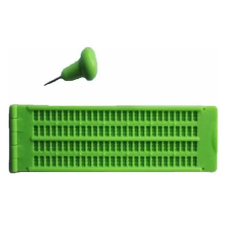 Braille skrivetavle 4 linjer 28 celler stærk holdbar plast bærbar braille tavle til blinde læring