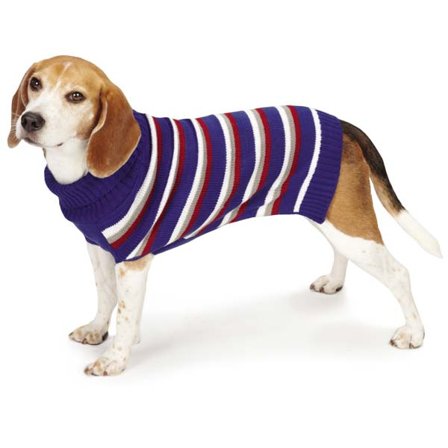 East Side Collection - Strikket Genser Stripete Blå - Hundegenser, hundvester & T-skjorter til hunder