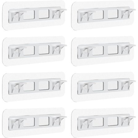 Selvklæbende hyldebærere, selvklæbende hyldestøtter, gennemsigtige hyldebeslag, gennemsigtige hyldestøtter i plast med lim