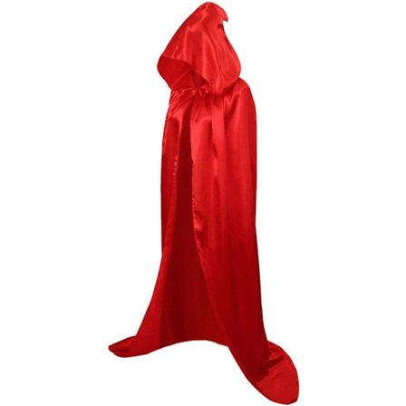 Unisex Vuxen Huvförsedd Cape Fullängd Halloween Jul Kostym Party Mantel Storlek 110 cm till 170 cm