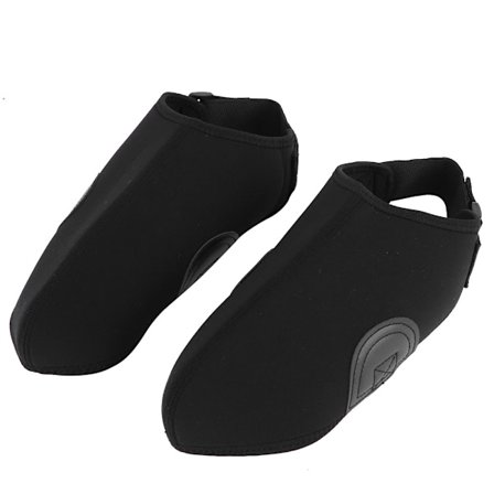 1 par dobbelt plade snesko beskytter vindafvisende ski støvleovertræk overtræk udstyr sort