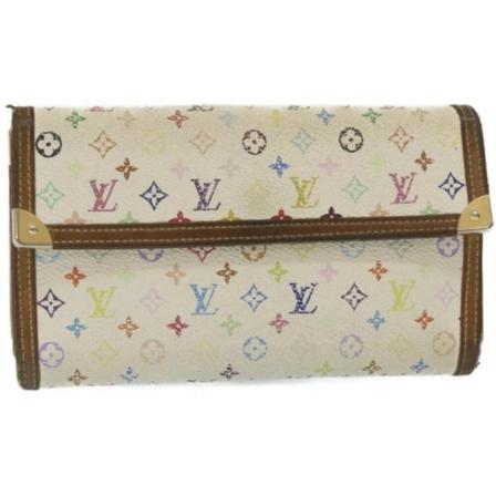 Louis Vuitton Vintage, Pre-owned Canvas Wallet Wit, Dames, Maat:ONE Size