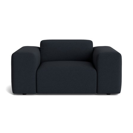 Soma Sessel in Loop Dunkelblau, einfarbig, moderner Polstersessel mit hochwertiger Federung und stabilem Gestell, bequemer Sessel für Wohnzimmer, 75cm