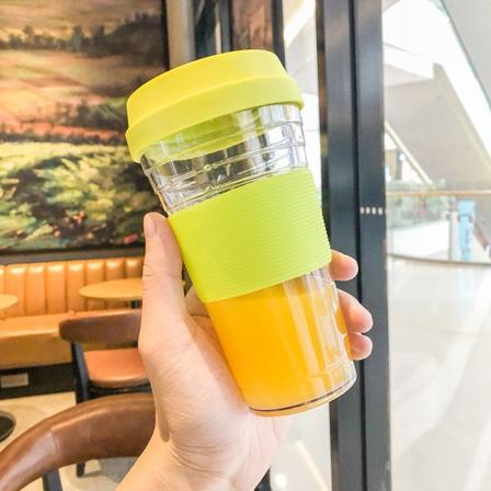 Lasten vesipullo, söpö lapsille silikonilämpöeristys yksinkertainen muovinen söpö kirjallinen Internet-julkkis Green 480ML