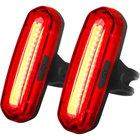 Cykelbakljus 100 Lumen 2-pack, kraftfull röd LED-cykelljus 4 lägen