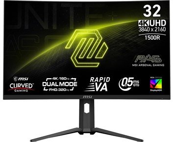 MSI-MSI 32" 321CUPDF-Rask og buet 32" 4K-gamingskjerm med 160 Hz-Monitors-Gamingskjermer 31–57 tommer