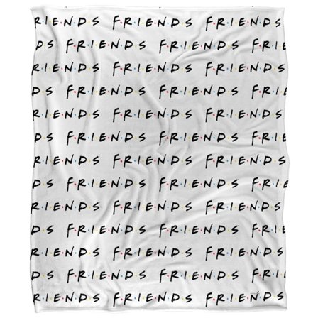 Friends Filt med Upprepat Logo One Size Flerfärgad
