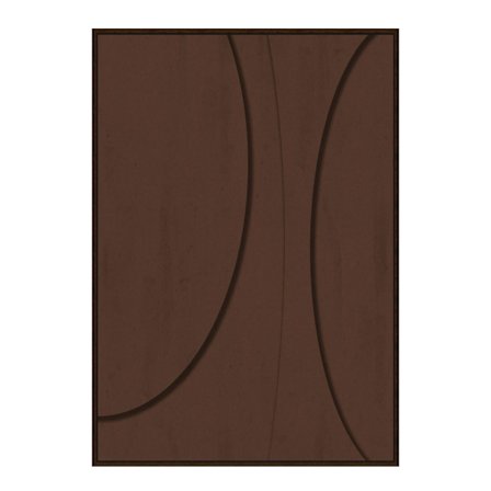 Karneol lærredskunst – 80x120cm, brun 3D-effekt