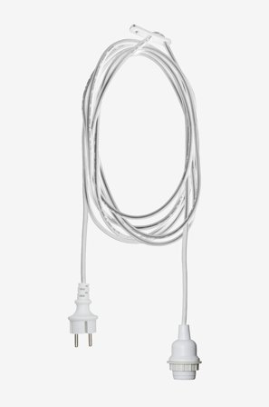 Jotex - TRÅDEN ledning for utendørs bruk E27 - 2,5 m Hvit - Kjøp Utebelysning hos Jotex