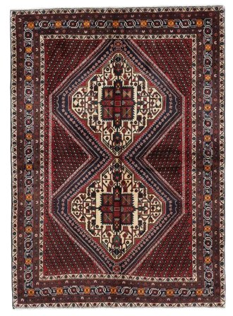 Afshar Shahre Babak Teppe Håndknyttet 148X210 Svart/Brun Persia