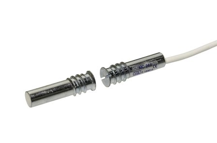 Alarmtech MC 240-10LSZH Magnetkontakt 1 åpen kontakt, innebygd 10 m kabel, Alarm & sikkerhet