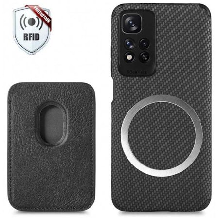 Iskunkestävä kuori Magsafe RFID:llä magneettikorttipidikkeellä Xiaomi Redmi Note 11 Pro