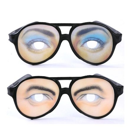 2 stk. Crazy Eyes Briller Sjov Specks Form Fancy Shades Hjortefest
