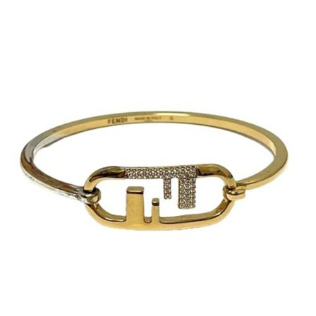 Fendi Vintage Pre-owned Metall armband gul, Dam Vintage Smycken, Dam, Storlek: ONE SIZE