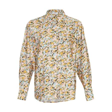 Moss Copenhagen Blouse lange mouw , Bruin , Dames , Maat: L/Xl
