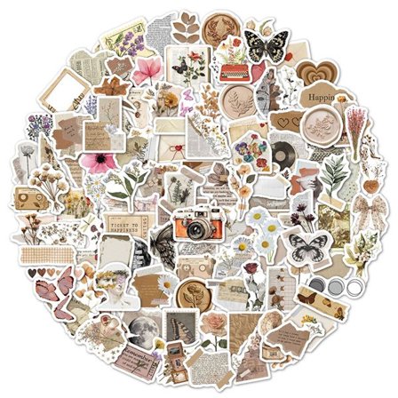 Vintage-klistermærker 120 stk