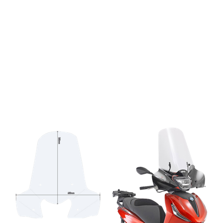 Windschutzscheibe Givi Scooter A - Piaggio Beverly 400 2023-2023