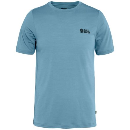 Fjällräven Men's Abisko Wool Logo T-Shirt in Dawn Blue | Size: 2XL