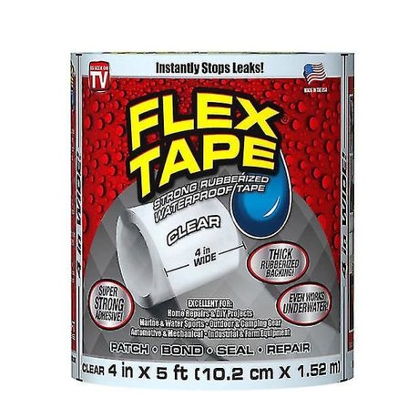 Vandtæt tape / Fleksibel tape - Ekstra stærk - 10cm x 1,5m - Gennemsigtig transparent Yalo