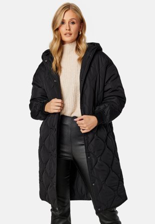 VILA Thora L/S Quilted Jacket Black Klær