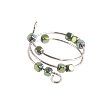 Roterande Ångestdämpande Stressreducerande Fingerring med Pärlor - Present till Vänner och Familj