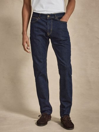 John Henric Men's Dunkelblau Jeans Slim Fit Size 34