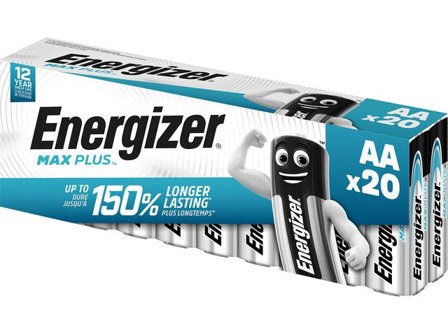 ENERGIZER Batteri Max Plus AA 20/fp - Lyreco - Kontorsmaskiner - Batterier - AA