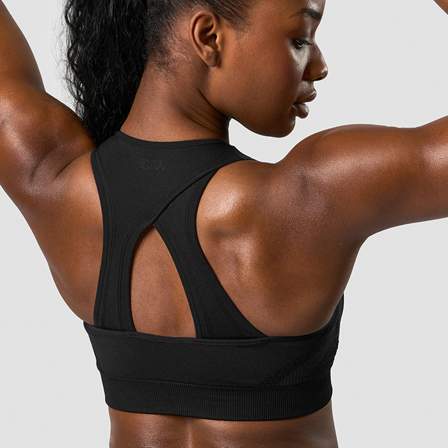 ICANIWILL Impact Seamless Sports Bra, Black