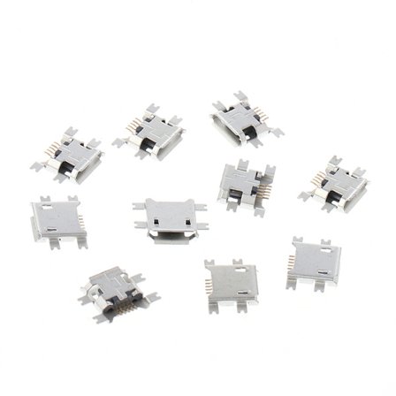 10 kpl Micro USB Type B 5-nastainen naarasliitin tabletin puhelimen lataukseen