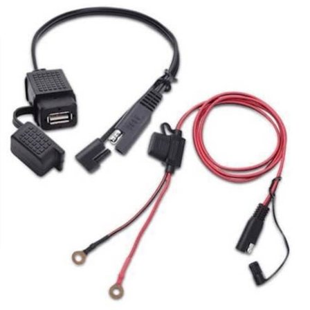 3.1Amp Vattentätt Motorcykel Dubbel USB Laddare Kit SAE till USB Adapter