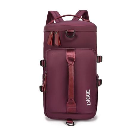 Ny varm vattentät gym fitness väska utomhus resor sport övning mode casual ryggsäck sim gym axelväska torr och våt med skofack Fuchsia