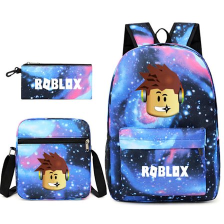 Roblox backpack travel bag student school bag 3PCS set