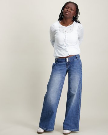 Abrand 00 WIDE BEBE TUXEDO Blå Jeans Tjej - Kids Brand Store