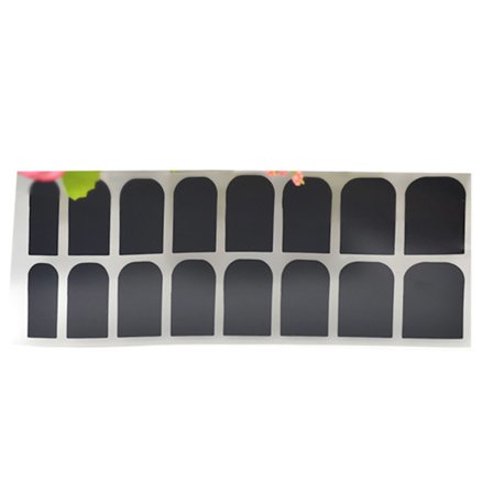 Neglekunst klistremerker Full Cover Selvklebende Neglefolie Patch Neglekunst DIY-dekorasjoner Svart