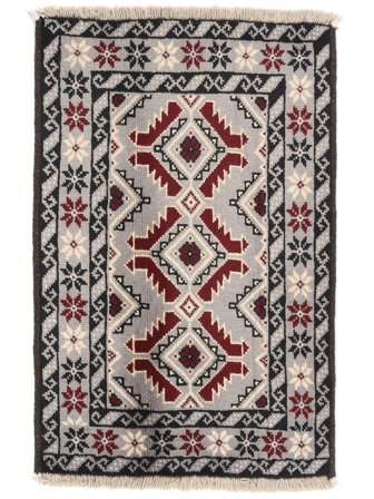 61X91 Dywan Beludż Orientalny Czarny/Pomarańczowy (Wełna, Persja/Iran) Carpetvista