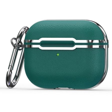 AirPods Pro 2 elektropläteringsfodral med spänne - Grön / Silver