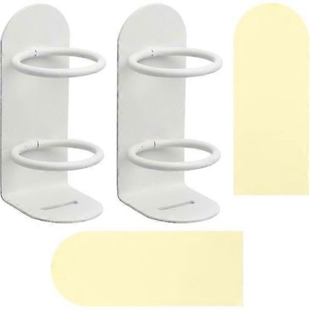 2-pak elektrisk tandbørsteholder til væggen (hvid)