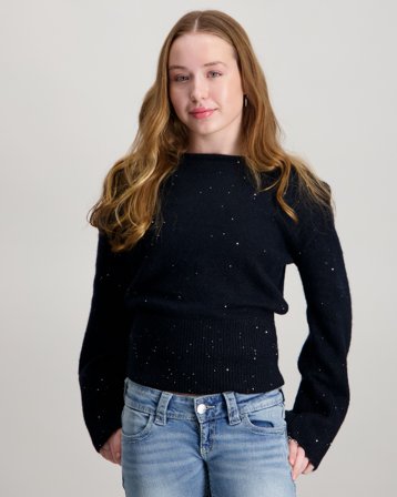Gina Tricot Young Y shaped knitted sweater Blau Pullover Mädchen - Kids Brand Store