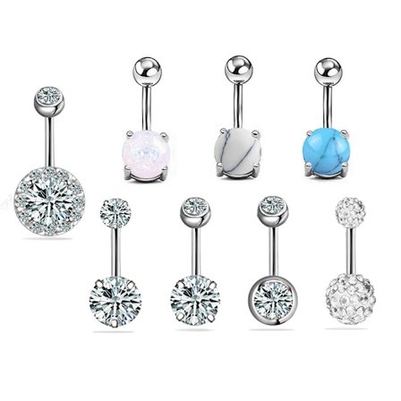 Navelpiercingar 8 st / set
