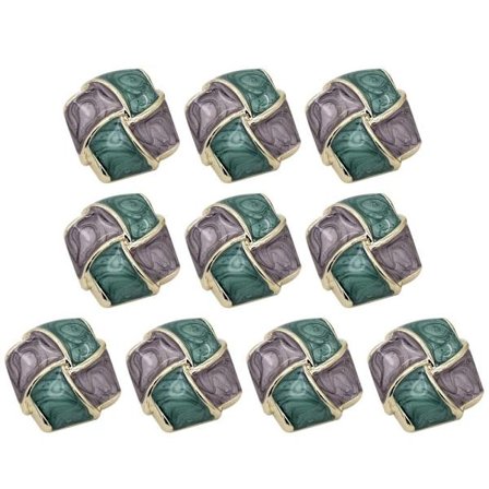 10 st metallblomknappar Strassknapp A A