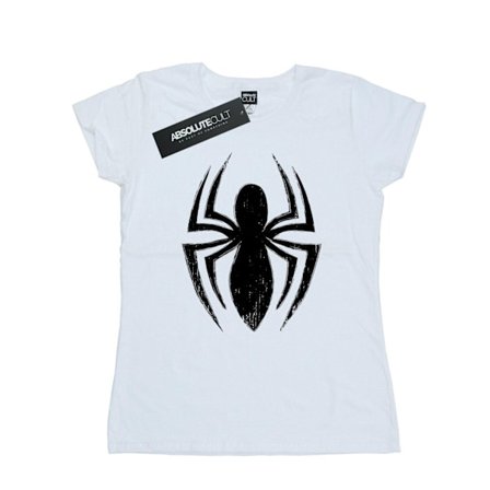 Marvel Dam/Kvinnor Spider-Man Ultimate Spider Logo Bomull T-Shirt XL Vit
