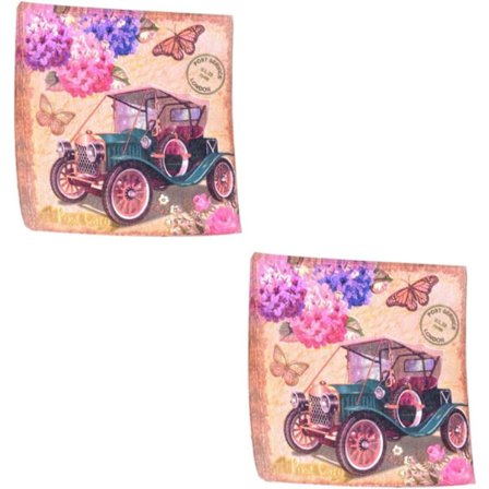80 ark Foldede Papirhåndklæder Vintage Bil Dekor Bryllup Dekoration Servietter