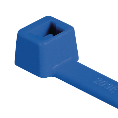 Hellermann Tyton T50R BU Buntebånd 4,6 x 200 mm, 100-pakning Blå, Installasjonsmaterial