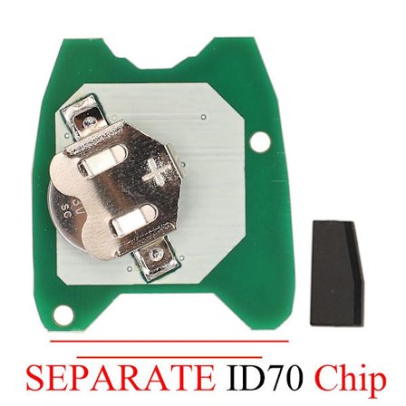 Fjernbetjeningsnøgle med knapper til Peugeot 107 206, Citroen C1 C3, Toyota Aygo 433mhz Id46 Id70 Chip[SL]