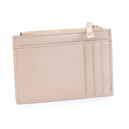 Smal Plånbok med Dragkedja i Lammskinn