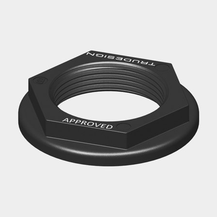 Contraporca para passagem de casco TruDesign Nut Backing, compósito, preta, compatível com 1" G (BSP)