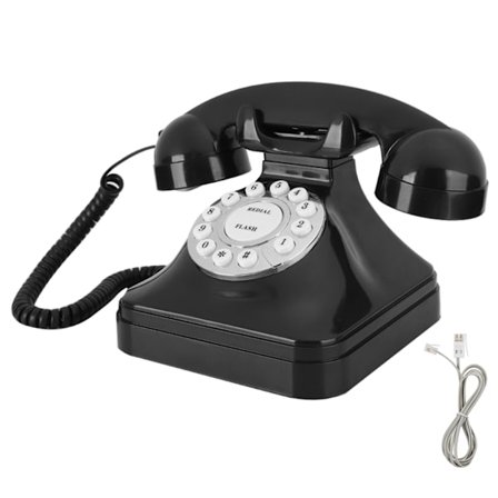 Retro Vintage Design Telefon, Klassisk Stil Ledningstelefon med Multifunktionsopkald, Autentisk Klokkeringelyd og Skridsikker Base, til Hjemmet